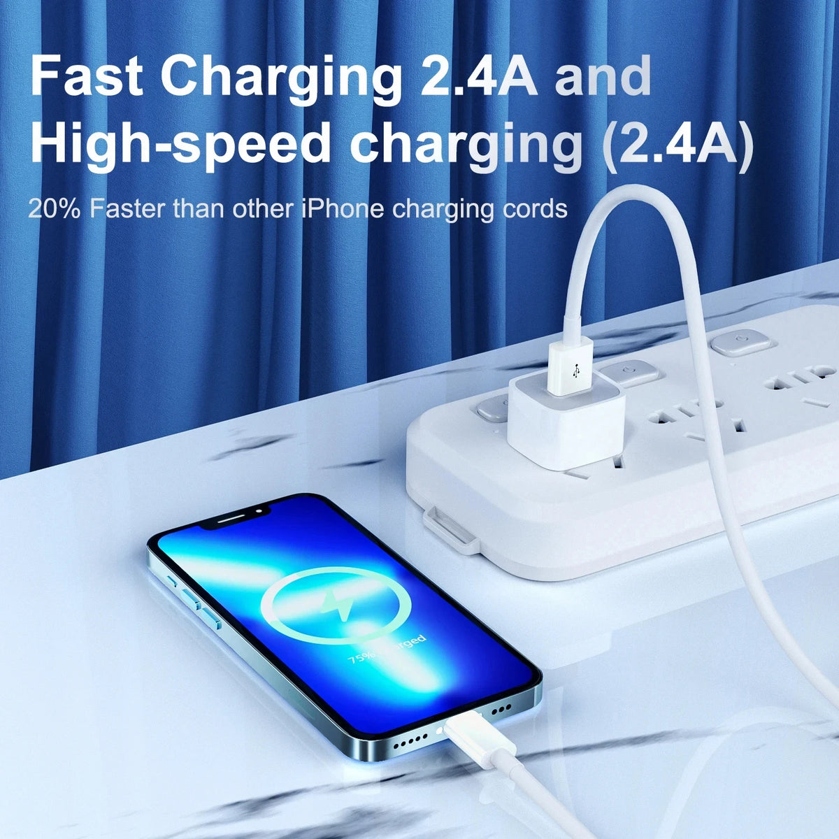 Xiao Mi PD Harger Cord for iPhone 3ft /6ft USB to Lightning Cable Fast Charging Cable for iPhone 14 13 12 11 XR XS
