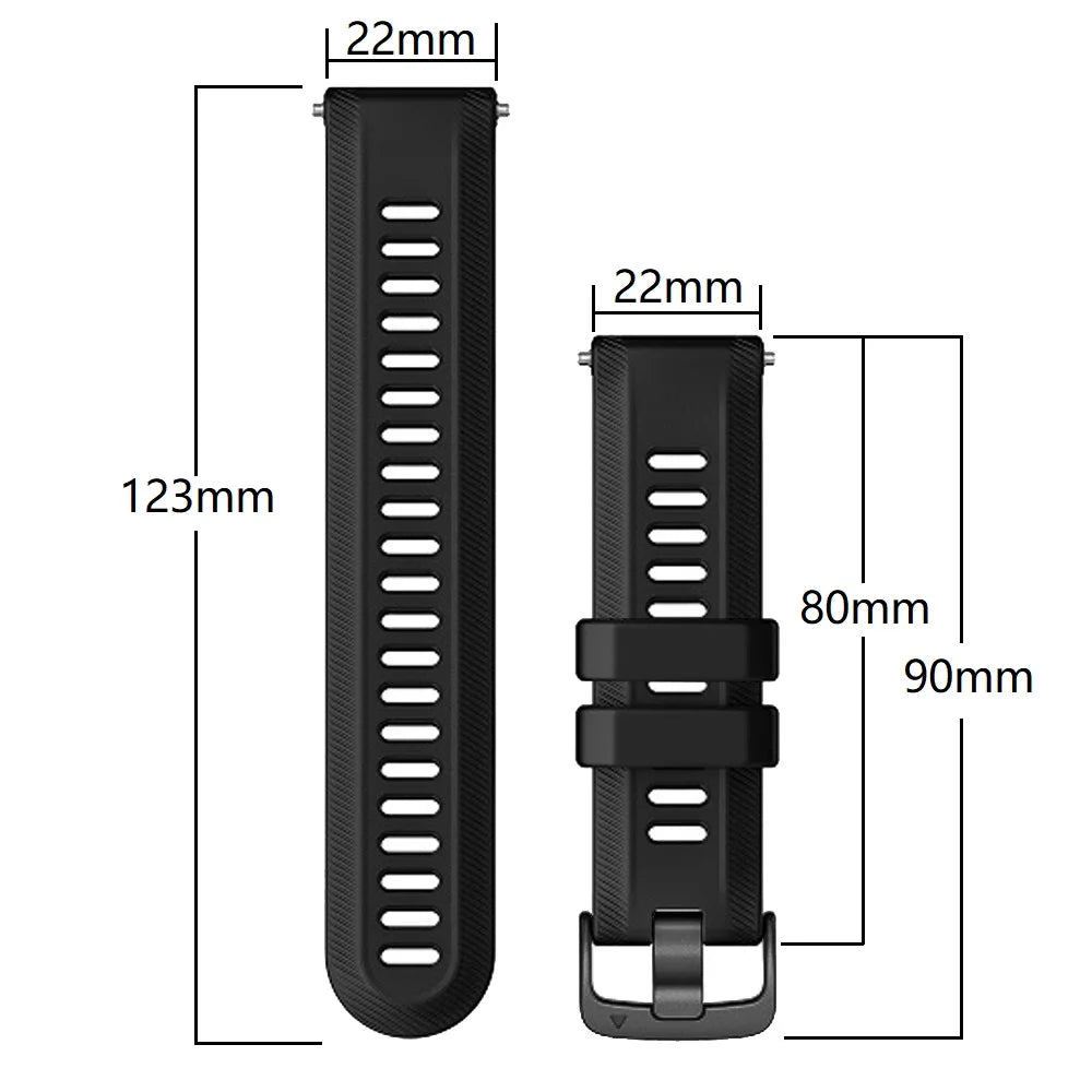 Sports Silicone Strap For Garmin Forerunner 965 955 Solar 970 945 935 745 Strap Watch Band 22mm Replacement Wristband Bracelet