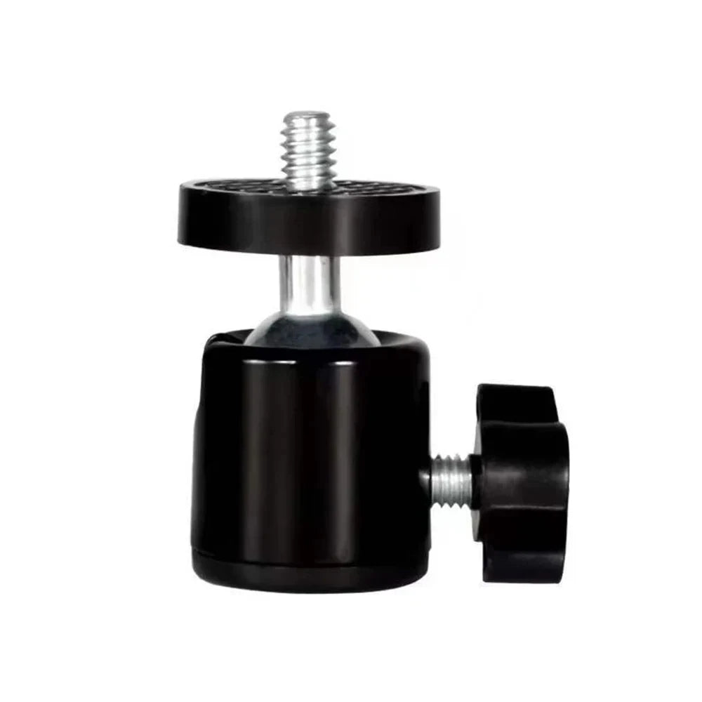 Universal 1/4" Screw Ball Head Adapter for Tripod, Light Stand, Projector & Camera, 360° Rotating Aluminum Alloy Bracket