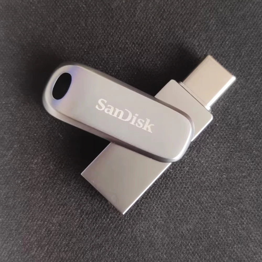 SanDisk Ultra Dual Drive Luxe USB Type-c 32GB 64GB 128GB 256GB 512GB USB 3.2 Gen 1 Phone Metal Type C OTG Flash Drive  Pen Drive