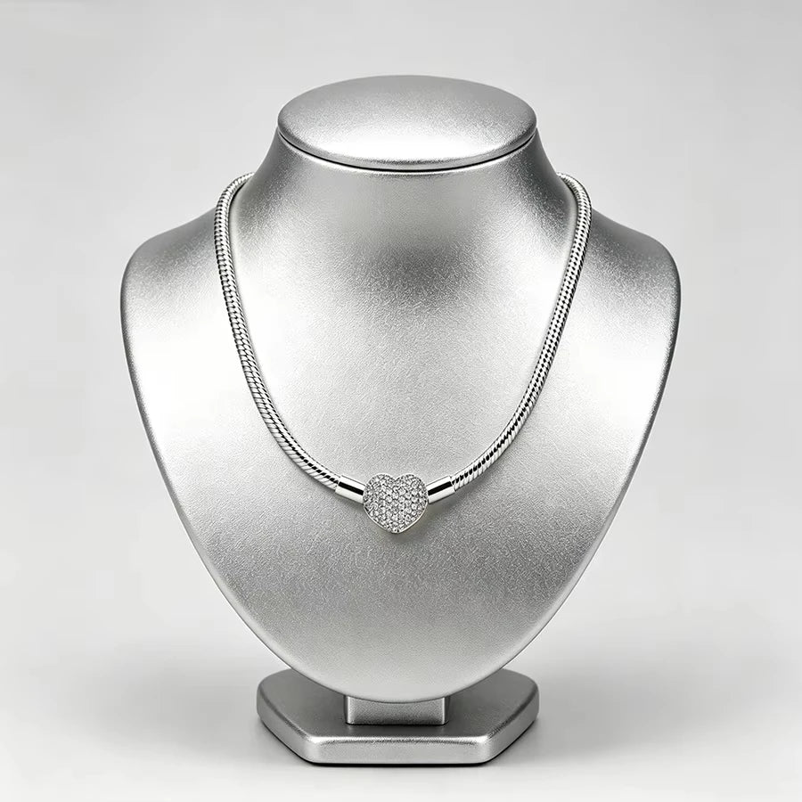 S925 Silver Life Tree Ball shaped Gold Heart Thread Necklace Suitable for Women's Daily Wear DIY Exquisite Jewelry Gifts