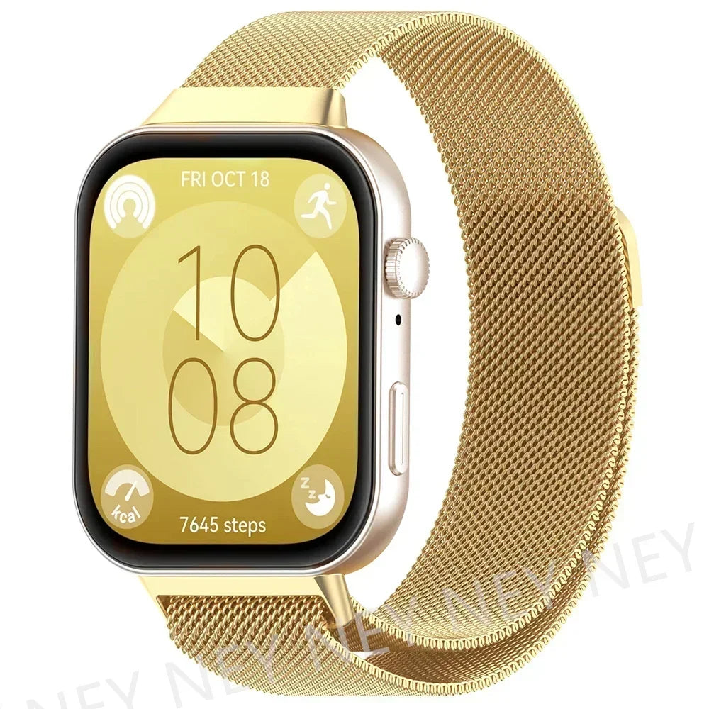 Milanese Loop Band For Huawei Watch FIT 4 pro-Fit 4 Strap Magnetic stainless steel correa for Huawei Fit 3 Fit4 bands Accessorie