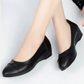 Cresfimix Women Classic High Quality Spring Wedge Heel Slip on Anti Skid Dance Shoes Lady Fashion Comfort Office Pumps A1418