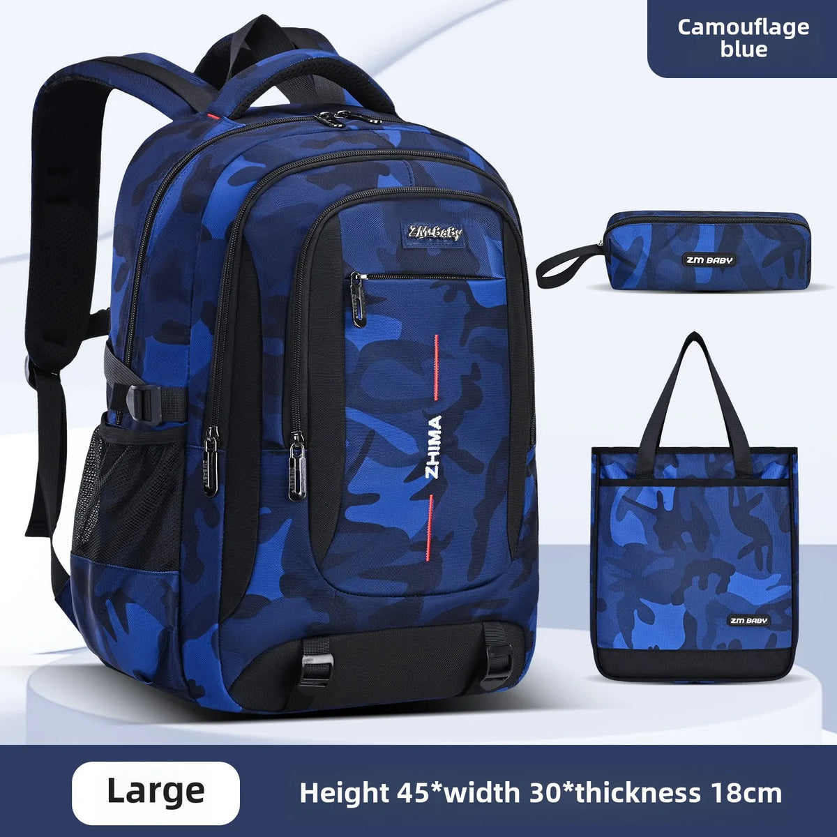 3pcs/set Male Backpacks High School Bags for Women 2026 Boys One Shoulder Big Student Travel Bag Men School Backpack Mochila