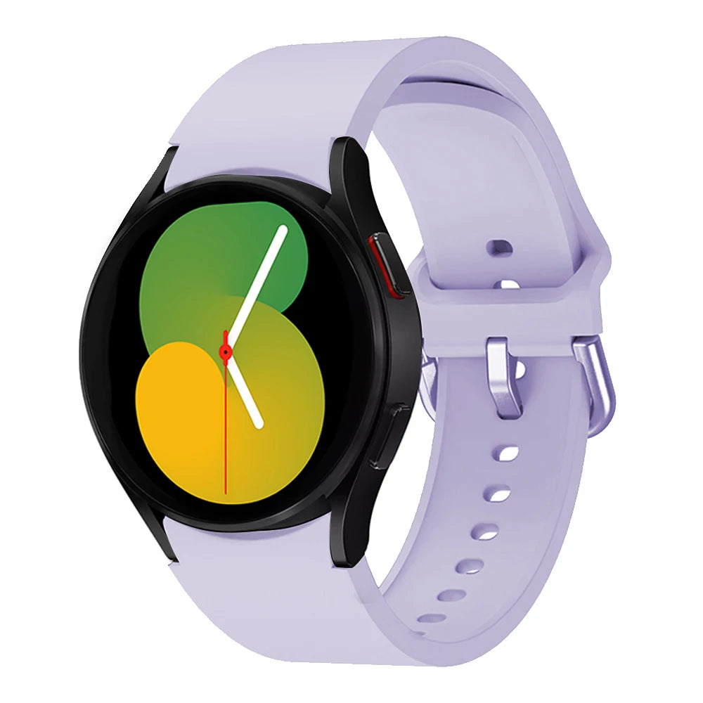 official Silicone Strap For Samsung Galaxy Watch 5 4 44mm 40mm/4Classic 46 42mm Wrist 20mm Bracelet Galaxy Watch 5 Pro 45mm Band