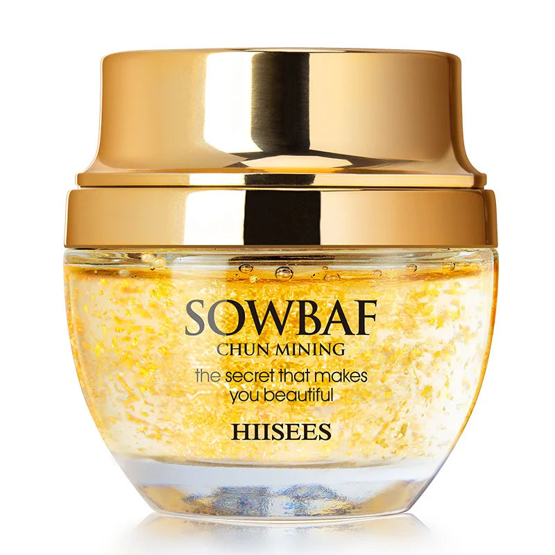 24K Golden Snail Collagen Cream Moisturizing and Skincare Essential Oil Control Facial Beauty Product Formulated for Women