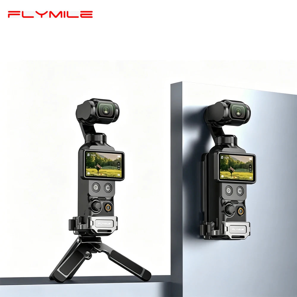 Flymile Metal Mantis Magnetic Tripod for DJI Osmo Pocket 3/4/4P Desktop Stand Selfie Handle Vlog Live Streaming Accessories