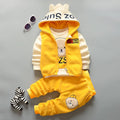 Winter Baby Boys Clothing Sets 2024 Cartoon Toddler Boys Girls Warm Hooded Coats Pants Suit Kids Thick Tracksuit Clothes Set