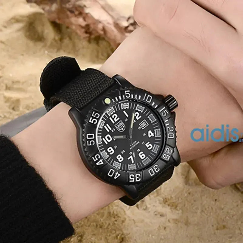 ADDIESDIVE Fashion Men's Analog Watch 50m Waterproof Luminous Tube Nylon Sports Men Military Wristwatches Quartz Watch for Men