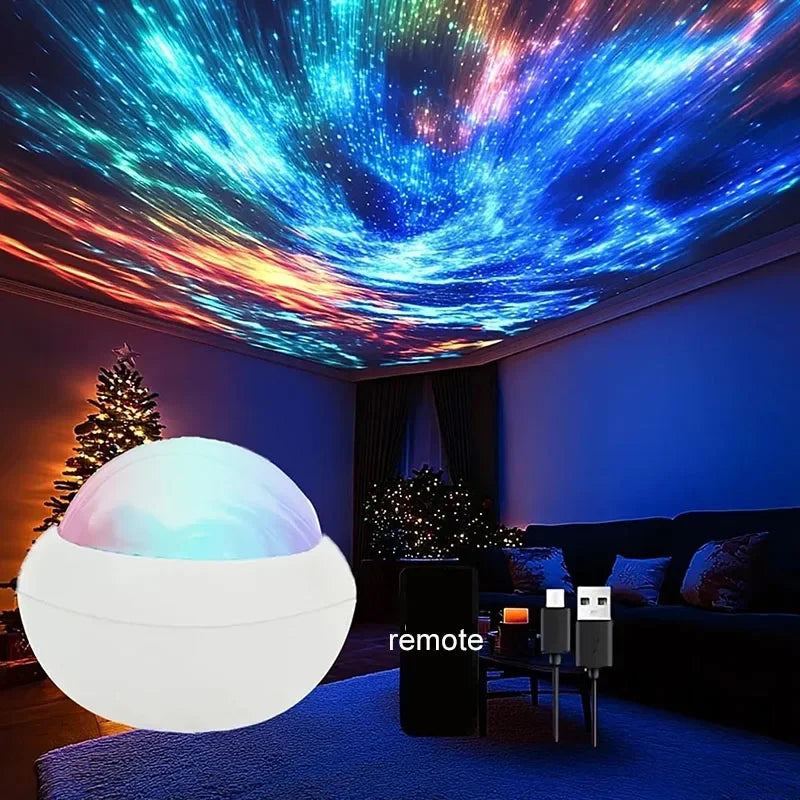 360° Aurora Ball Atmosphere Night Lights Starry Sky Northern Projector Lamp USB Plug with Remote Control for Room Party Decor
