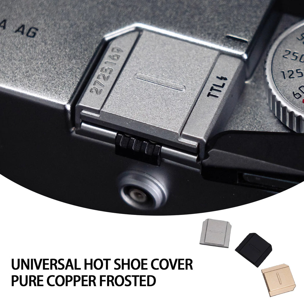 Camera Universal Hot Shoe Cover Pure Copper Frosted Suitable for Leica Fuji Nikon Panasonic