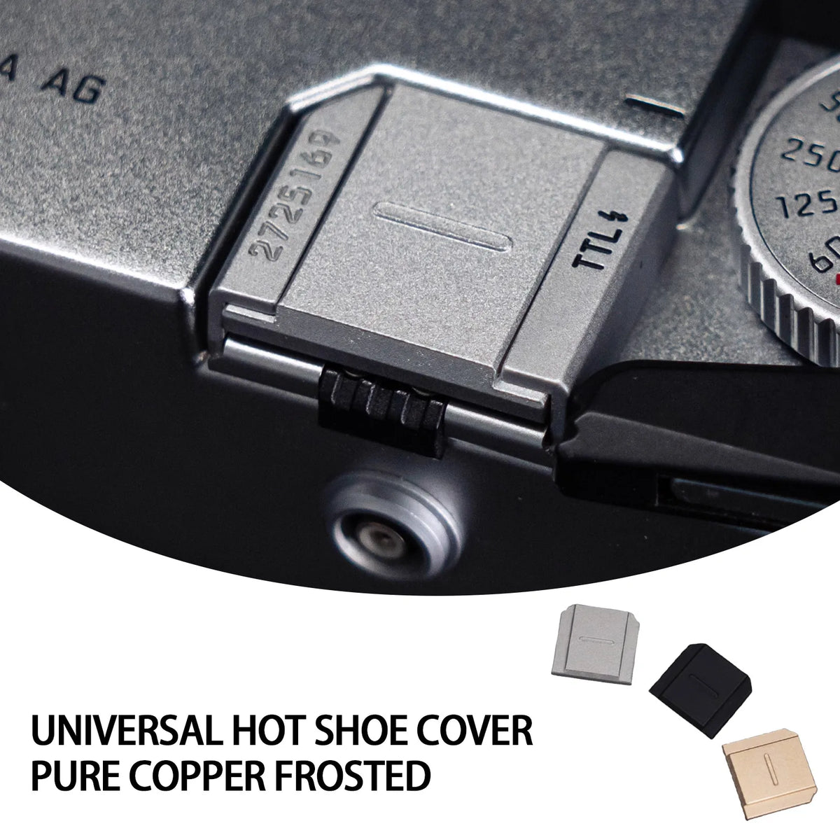 Camera Universal Hot Shoe Cover Pure Copper Frosted Suitable for Leica Fuji Nikon Panasonic