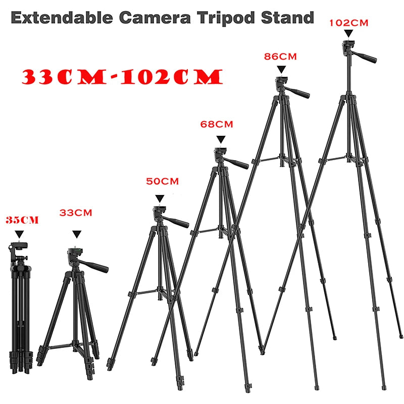 Tripods For Phone Lightweight Camera Tripod Stand with Bluetooth Selfie Remote Phone Holder Video Photography For iPhone Xiaomi