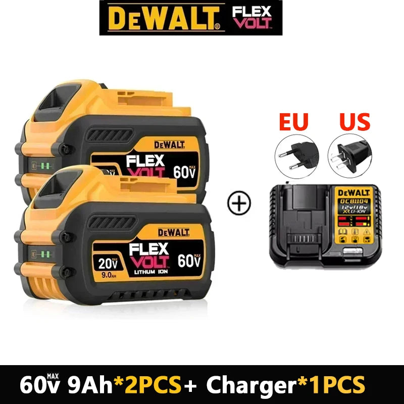 DeWALT 100% Original Battery 20V/60V 9000mAh MAX FlexVolt for DCB200 DCB205 DCB206 DCB209 DCB182 Power Tool Battery Air Transpor
