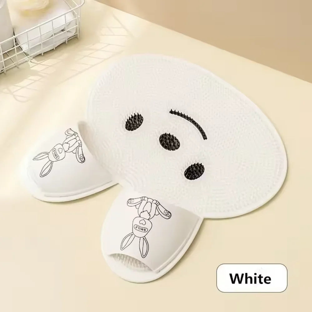 1PCS Bathroom Non-Slip Foot Wash Mat Massage Foot Scrub Callus Cleaning Mat