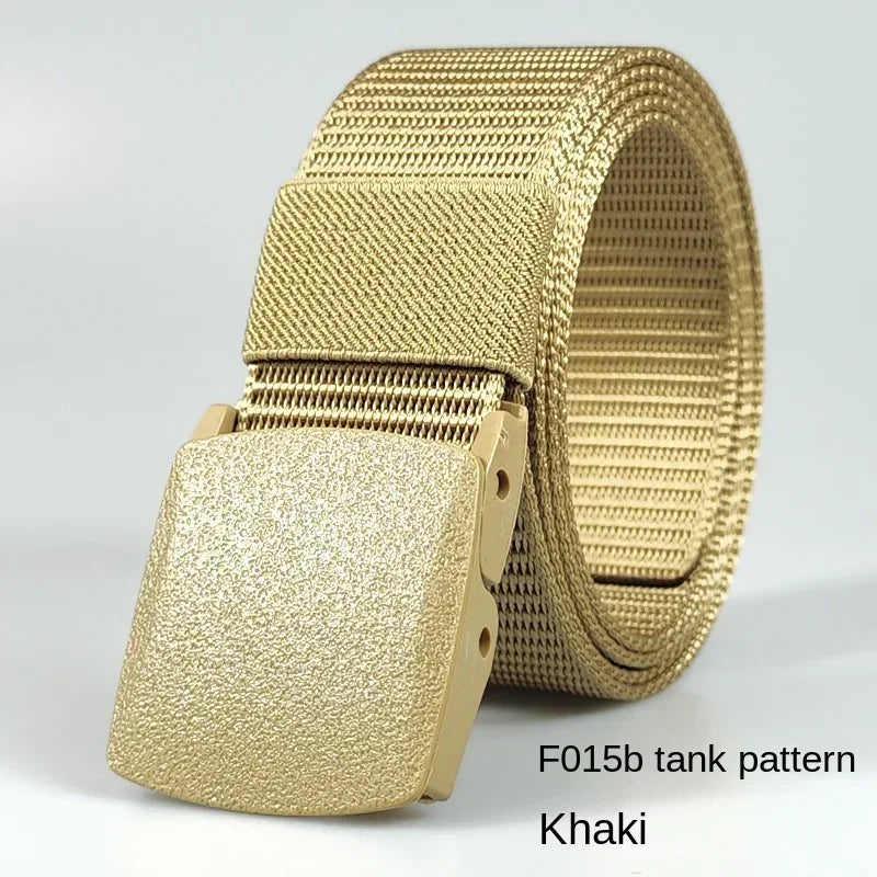 Automatic Buckle Nylon Women's Belts Canvas Outdoor Travel Premium Pants Sports Non-metallic Belts for Men White Black Blue Red