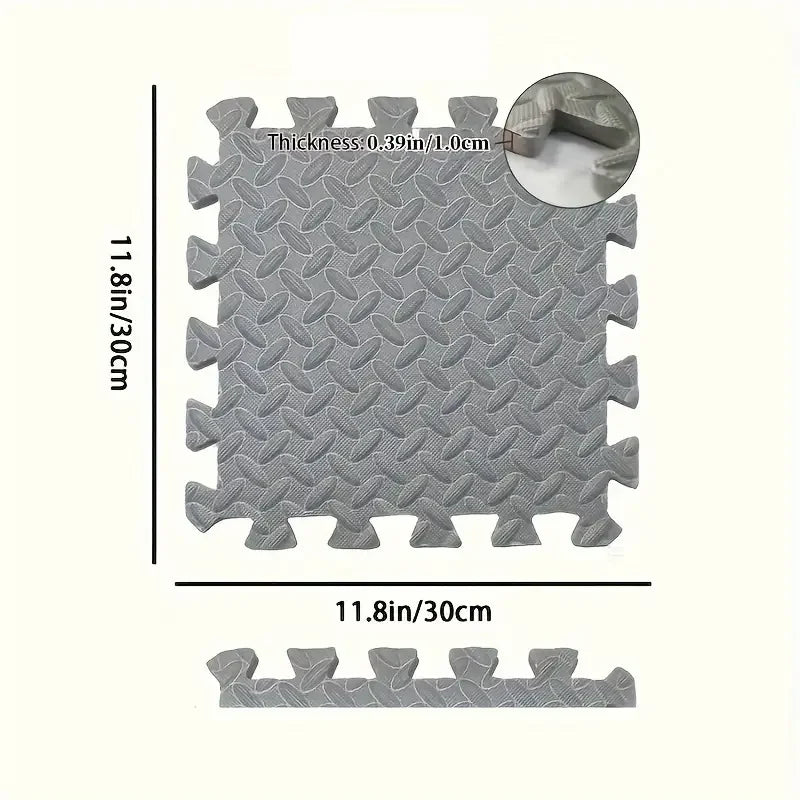 30x30cm 16 Pcs Interlocking Yoga Mat Home Gym and Yoga Equipment Protective Mat EVA Foam Non Slip Flooring Indoor Fitness