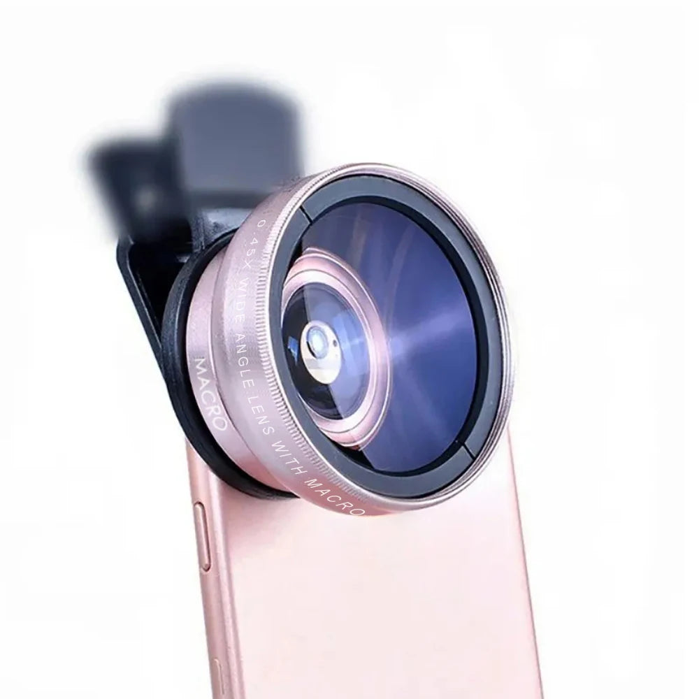 Experience 2 in 1 Phone Camera Lens Kit 0.45x Wide Angle 12.5x Macro Lens HD Camera Lenes for iPhone iOS Android Smartphones