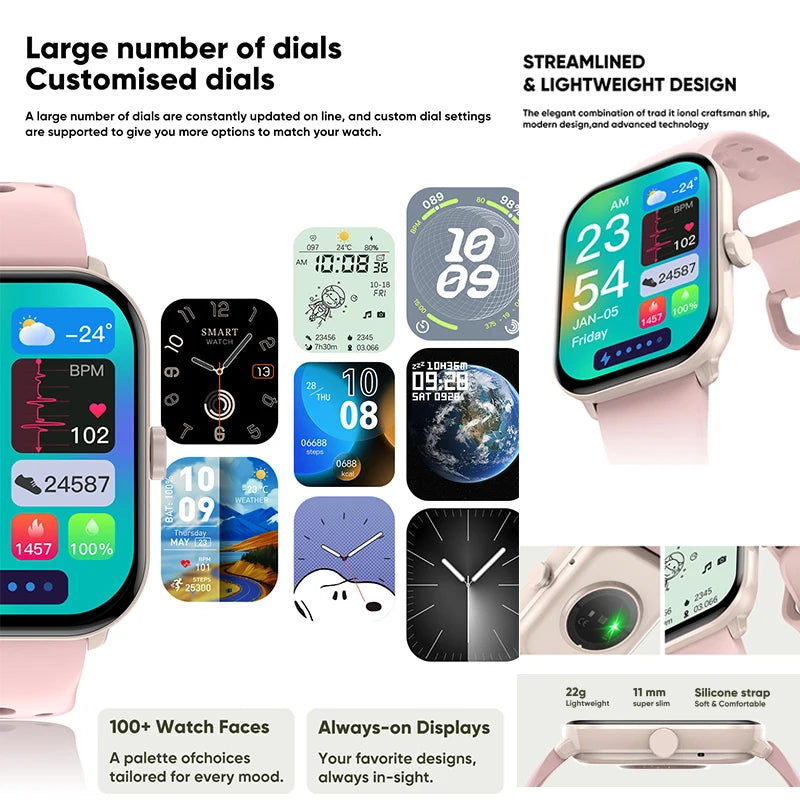 Watch 5 Global Version Smartwatches Men Women HD AMOLED Screen Heart Rate Waterproof Bluetooth Call GPS Track Sports Smart Watch