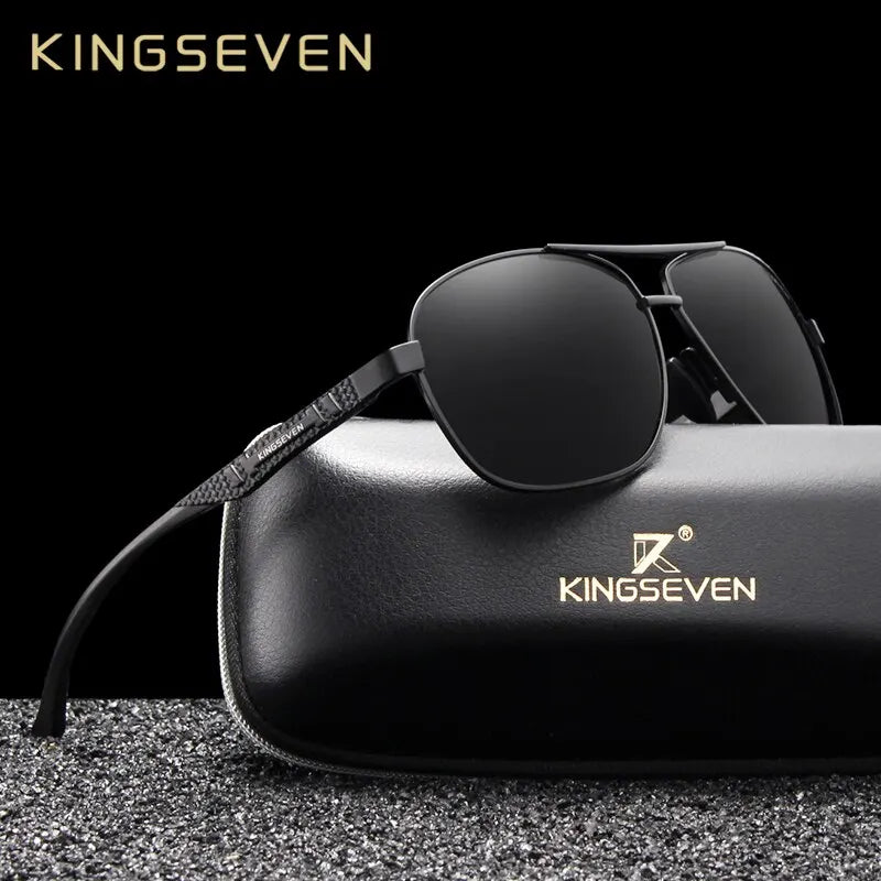 KINGSEVEN 2024 Polarized Men Aluminum Sunglasses UV400 Mirror Male Women for Men Fashion Eyewear Driving Sun Glasses