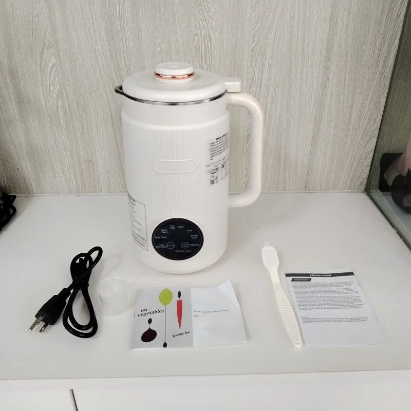 8-in-1 Multifunctional Automatic Nut Milk Machine&Coffee Maker, 40oz Auto Self-Cleaning Delay Start, Keep Warm Boil