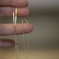 925 Sterling Silver Plating 14K Gold Simple Chain Necklace for Women Fashionable Temperament Versatile Jewelry