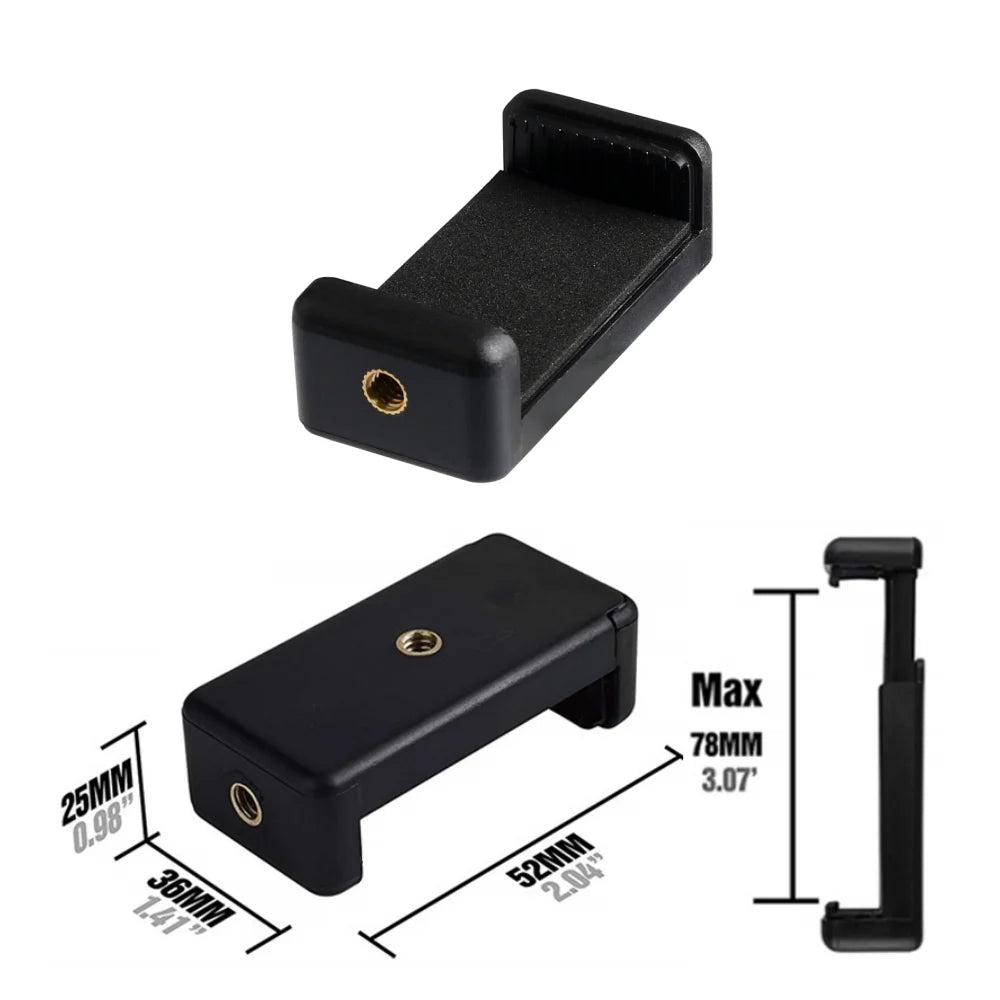 Hot Shoe Phone Mount Adapter for DSLR Camera Mobile Clip Holder Monitor Flexible Tripod Frame