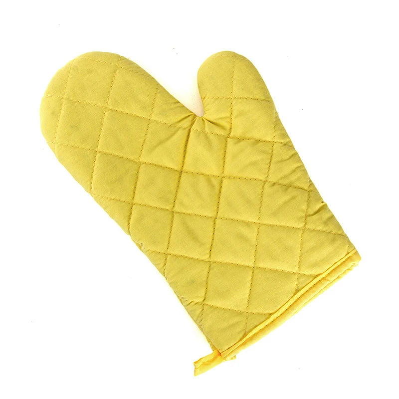 1Pcs Oven Mitts Heat Resistant Microwave Oven Glove Cotton Linen Baking BBQ Non-slip Oven Mitts Kitchen Cooking Supplies Tools