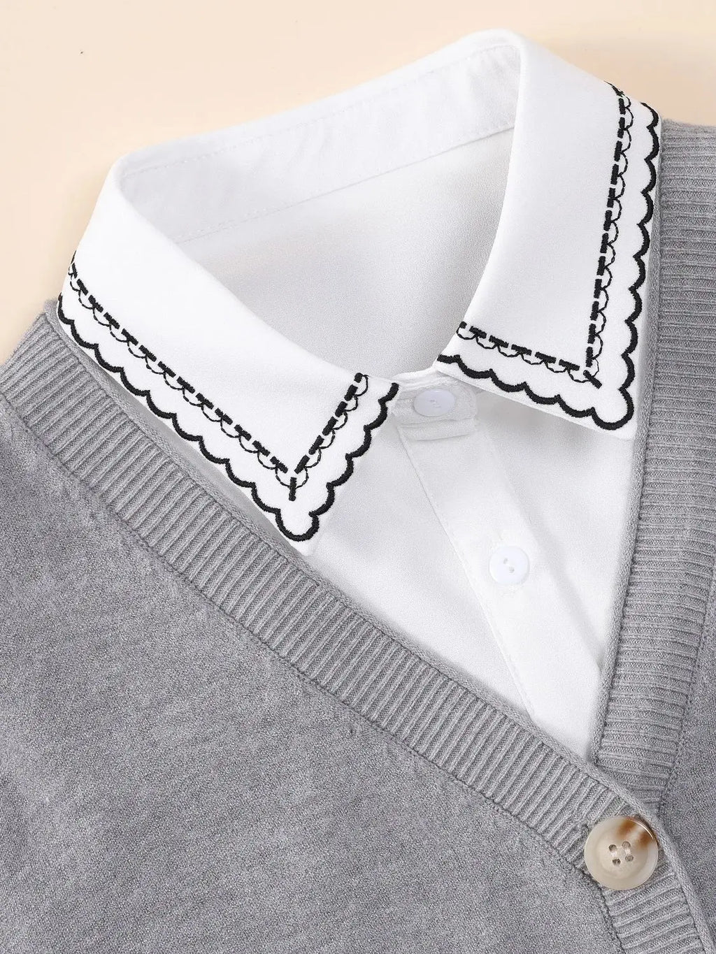 1 Piece of Decorative Fake Collar for Women, Versatile Fake Collar, Exquisite Shirt Fake Collar, Base Layer with Embroidery, Sui