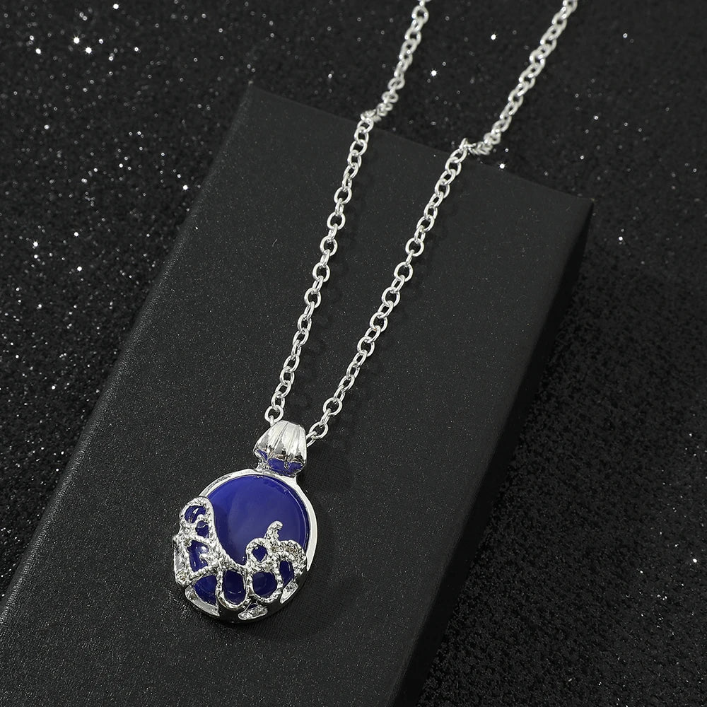 Popular Movie Vampire Diaries Necklace Elena Gilbert Vervain Romantic Crystal Pendant Necklace For Women Charm Jewelry