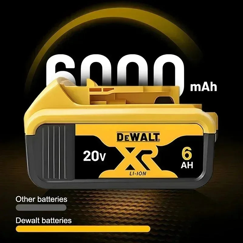100% Original DeWalt 20V 6.0Ah Battery Power Tool Replacement for DeWalt DCB184 DCB181 DCB182 DCB200 6.0Ah 18Volt 20v Battery.