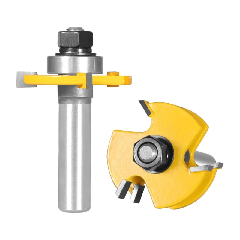 2Pcs 47mm Cove 1-7/8 T&G ASSEMBLY Cutter Router Bit Woodworking Milling Cutter For Wood Face Mill
