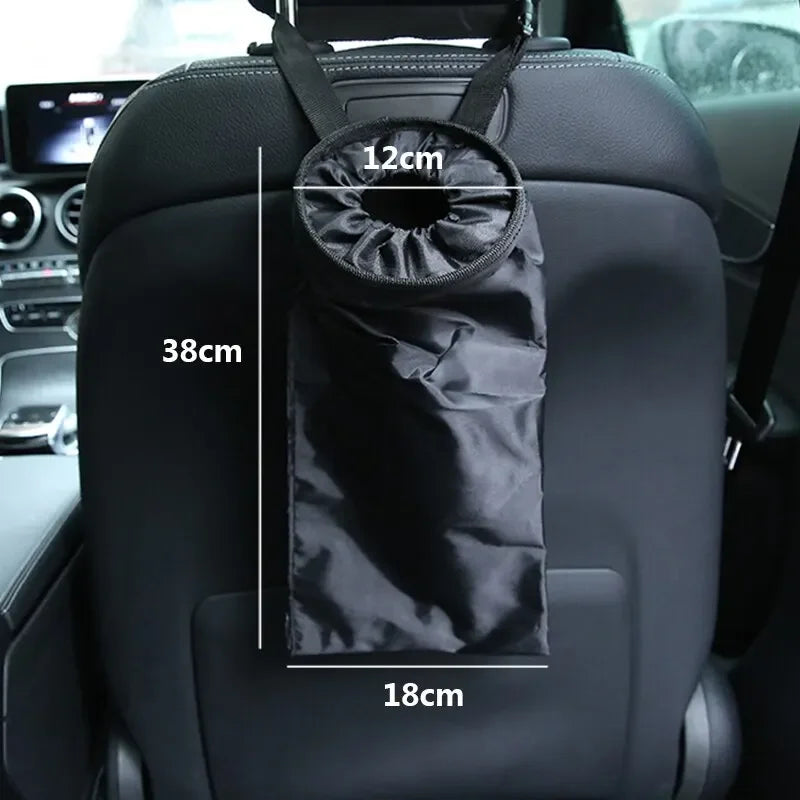 Universal Car Garbage Bag Back Seat Headrest Litter Trash Garbage Can