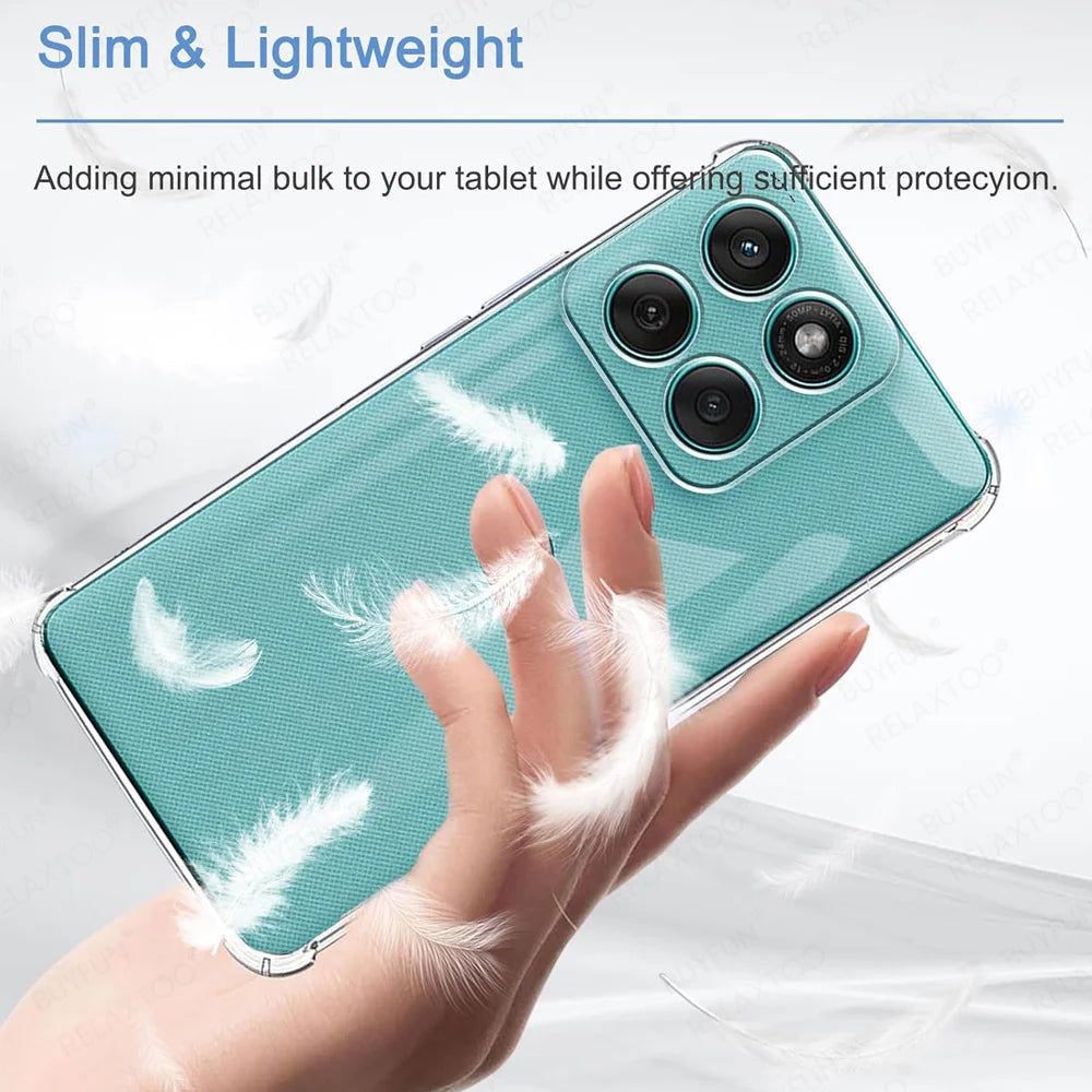 Clear Silicone Shockproof Cover Coque For Motorola Edge 60 Fusion Case Lens Protection Shell Moto Edge60 Pro 60Fusion 5G Fundas