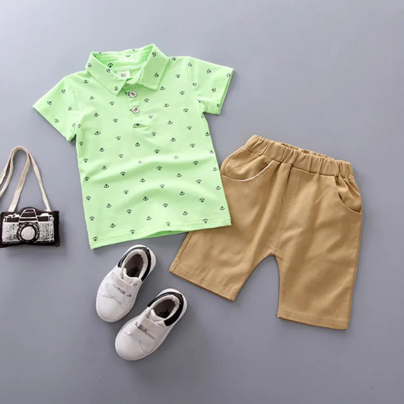 Summer Boys Clothes Suit Kids T-shirt+shorts 2pcs Baby Toddler Outfit Sportsuit 1 2 3 4 Years Boys thin Costume Children Clothes