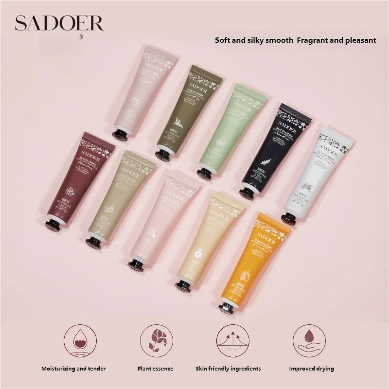 10pcs Floral & Fruity Hand Cream Set - Moisturizing Nourishing Anti-Chap Repairing Hand Care Skincare Beauty Pack