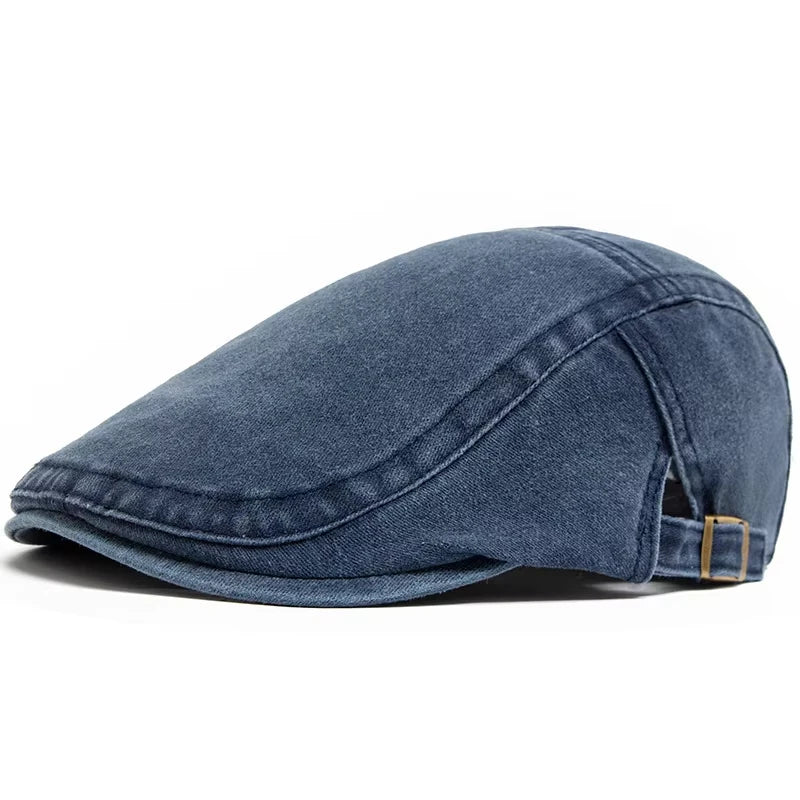 Hot sale Vintage Painter Beret Unisex Fashion Flat Visor Cap Casual Autumn Retro Cotton Solid Newsboy Hat Summer Adjustable