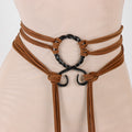 Medieval Long Rope Ring Knotted Belt for Women, Norse Witch Waist Knotted Rope Belt, Viking Renaissance Costume Accessories
