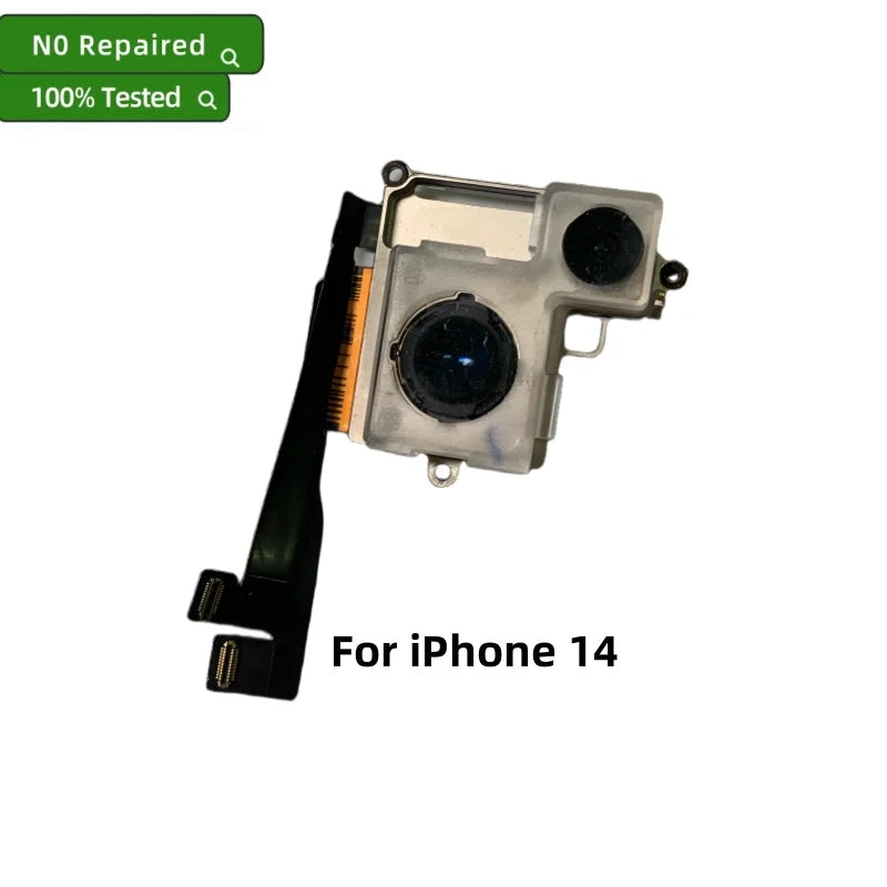 Tested Back Rear Camera For iPhone 11 12 Pro Max 13 14 15 Pro Max Mini 14 15 Plus Main Lens Flex Cable Camera Module Replacement