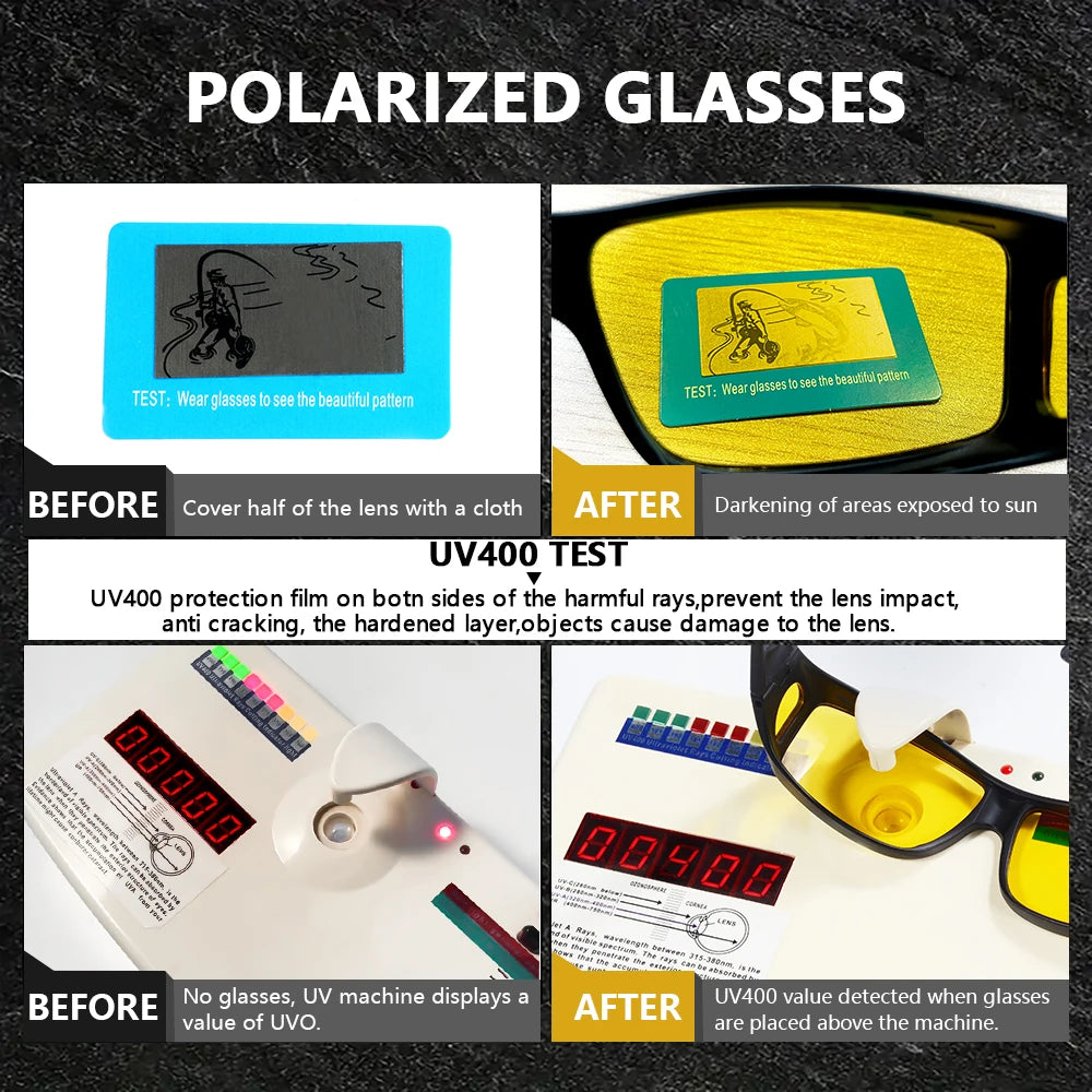 CRIXALIS Polarized Night Vision Sunglasses Car Night Driving Glasses Driver Goggles Unisex Sun Glasses UV400 Eyewear Gift