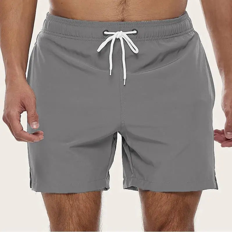 Men's Swimming Shorts Quick Dry Drawstring Elastic Waist Design Surfing Water Sports Beach Swimming Shorts Summer