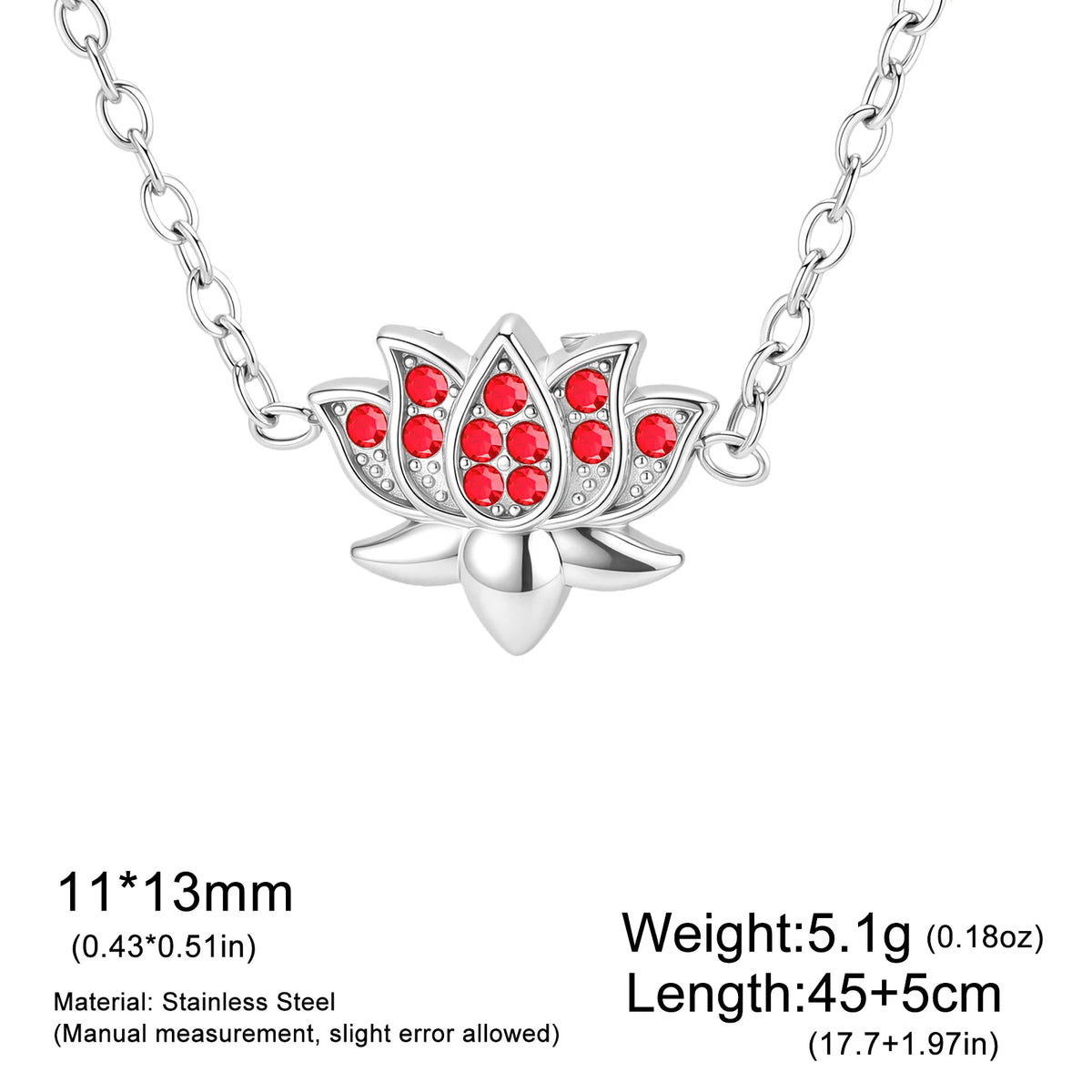 Skyrim Lotus Pendant Necklace for Women Stainless Steel Gold Color Cubic Zirconia Flower Clavicle Chain Spiritual Yoga Jewelry