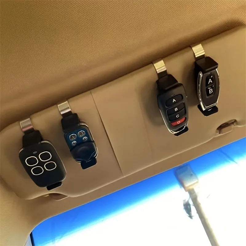 1/2Pcs Effortless Drive Universal Car Visor Clip Secure Quick-Install Holder for Garage Remotes & Keychains
