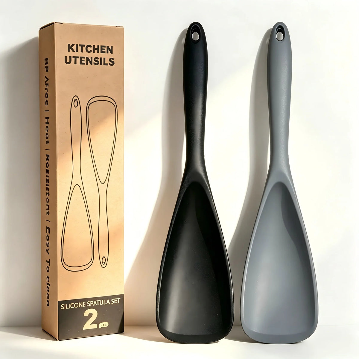 All-in-One Silicone Duckbill Spatula, Heat-Resistant Cooking Spoon, Salad Server, Ice Scoop, and Multi-Functional Spatula