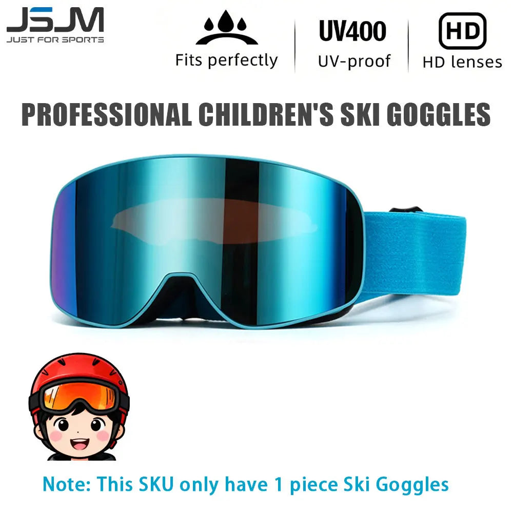 New Children Kids Skiing Goggles 4-15 years old Professional Anti-fog Child Snowboard Goggles UV400 Kids Ski Mask Glasses