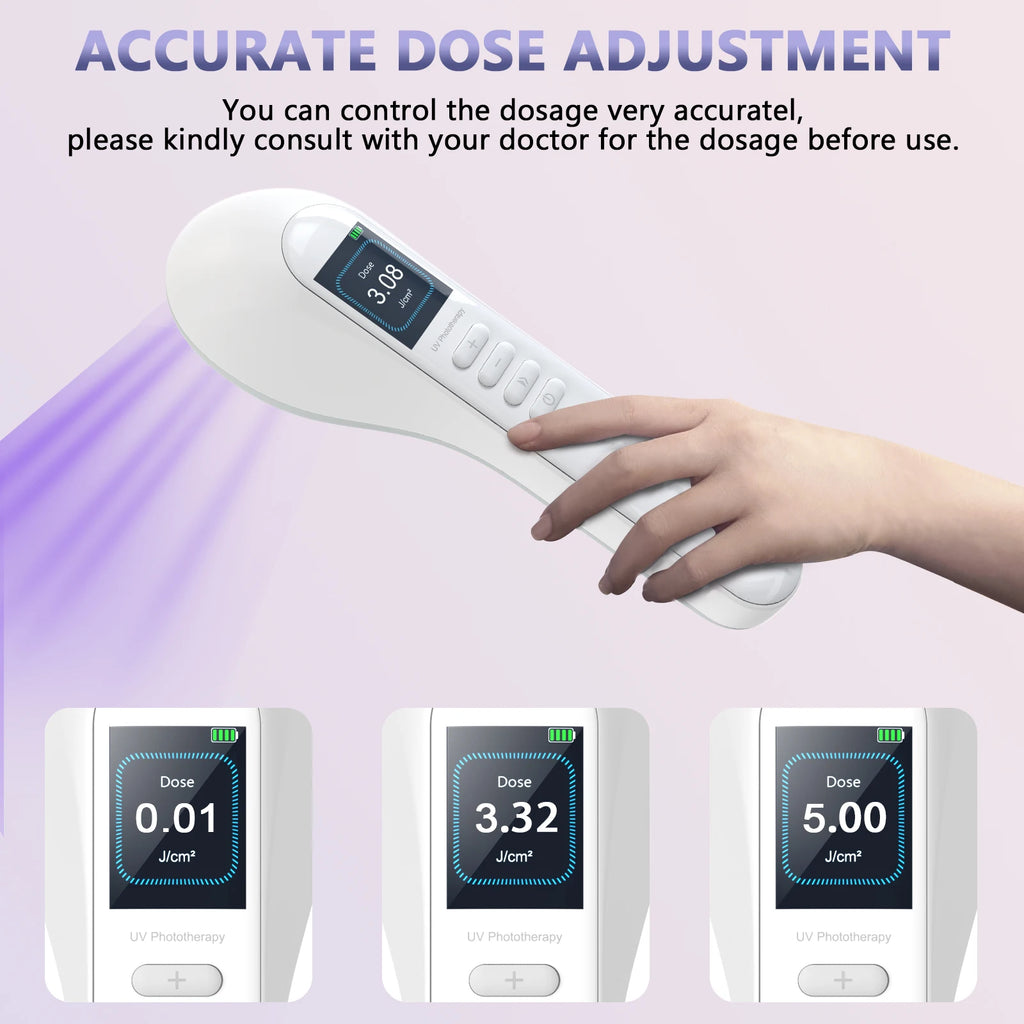 KTS Vitiligo Lamp for Home Use 308nm UVB Lamp for Vitiligo Phototherapy Light Therapy for Psoriasis Spots Eczema Skin Disease