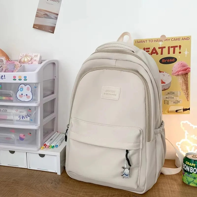 New Female Fashion Men High Capacity Waterproof College Backpack Trendy Women Laptop School Bags Cute Girl Travel Book Bag Cool