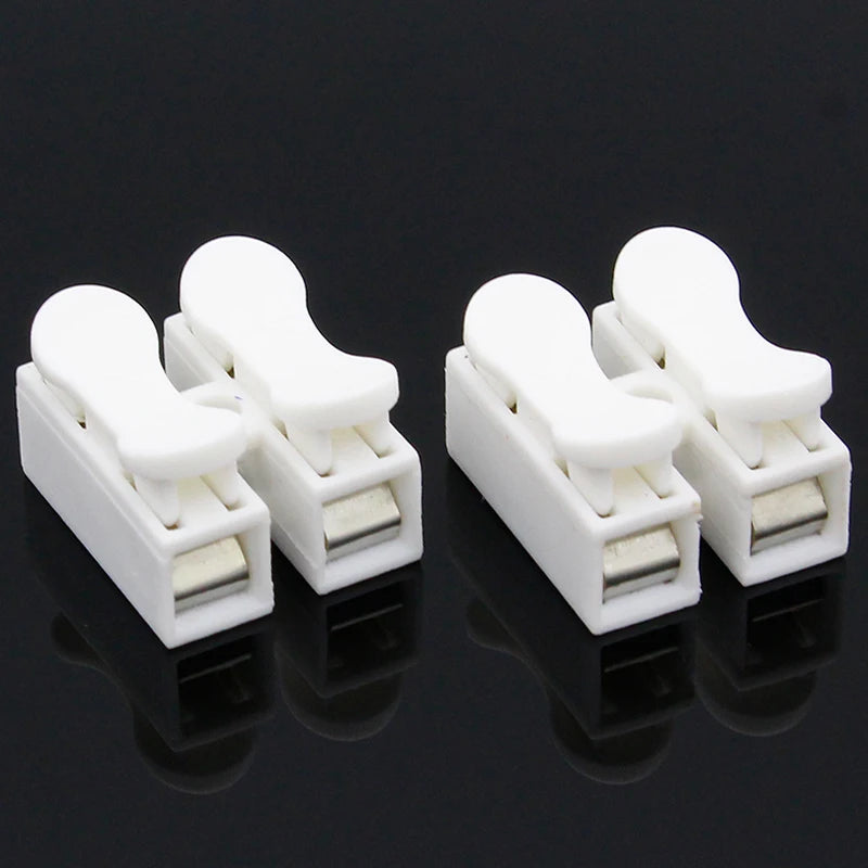 20pcs   2 Pins Electrical Cable Connectors CH2 Quick Splice Lock Wire Terminals Lamp Connection