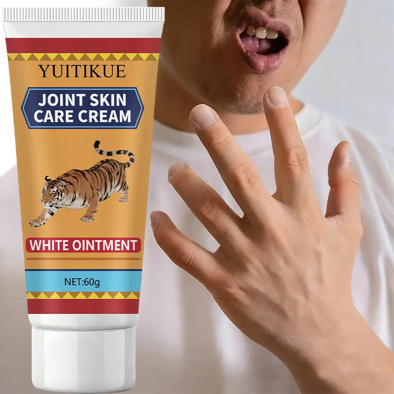 Tiger Joint Skin Cream 60g - White Ointment Moisturizes Skin & Joints, for All Body Parts, Exercise Worry Free