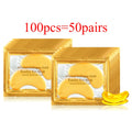 100pcs=50pairs Gold Collagen Eye Mask skincare Anti-Aging Anti Dark Circles Remove Puffiness Moisturizing Eye Patches Skin Care